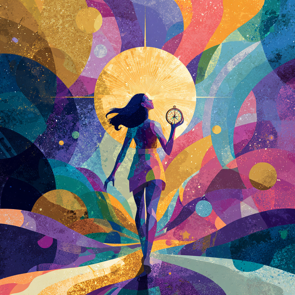 Woman with a compass
